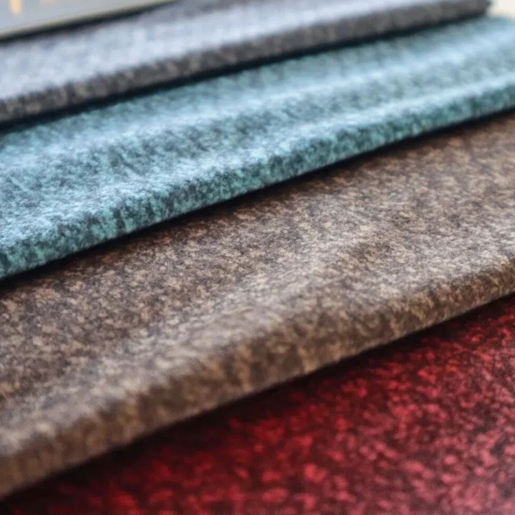 Matte Heathered Holland Velvet Upholstery Drapp