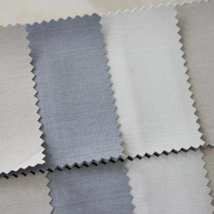Textured Stripe Linen Look Waterproof Blackout Curtain Fabric suppliers